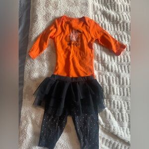 Carter's Orange and Black Halloween Costume Tutu Set